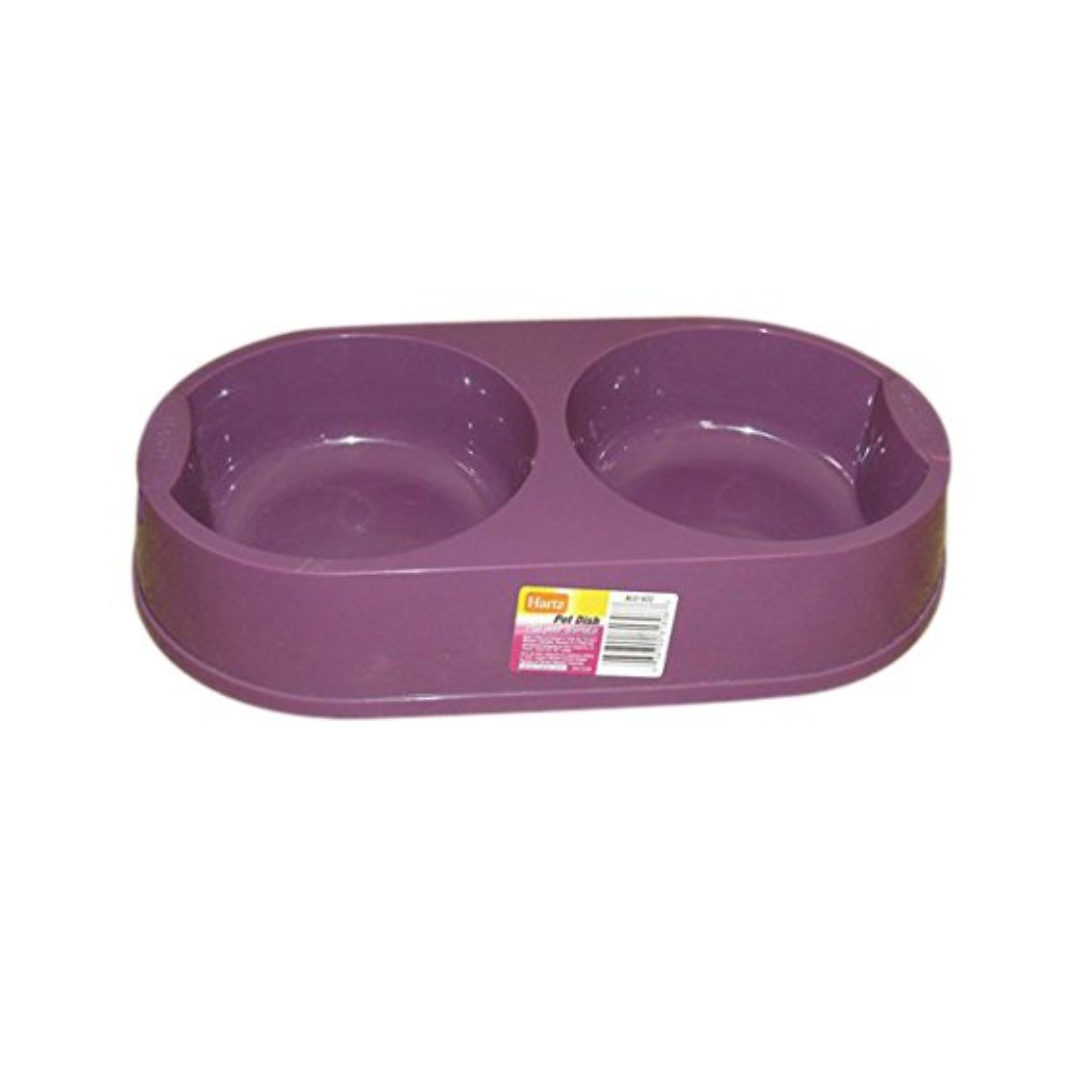 Hartz Double Pet Dish – Large – 30 x 15 cm – Assorted Colors