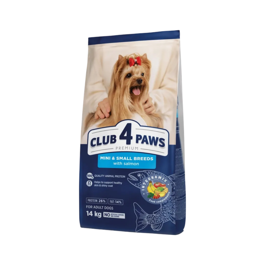 Club 4 Paws Premium Adult Dry Dog Food with Salmon for Mini & Small Breeds