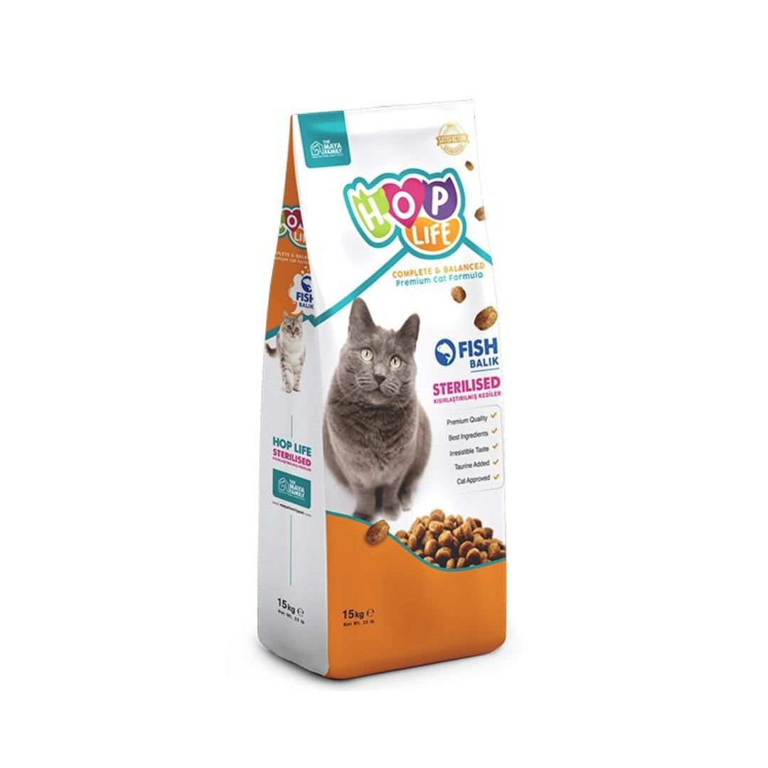 Hop Life Sterilised Fish – Complete and Balanced Premium Cat Food