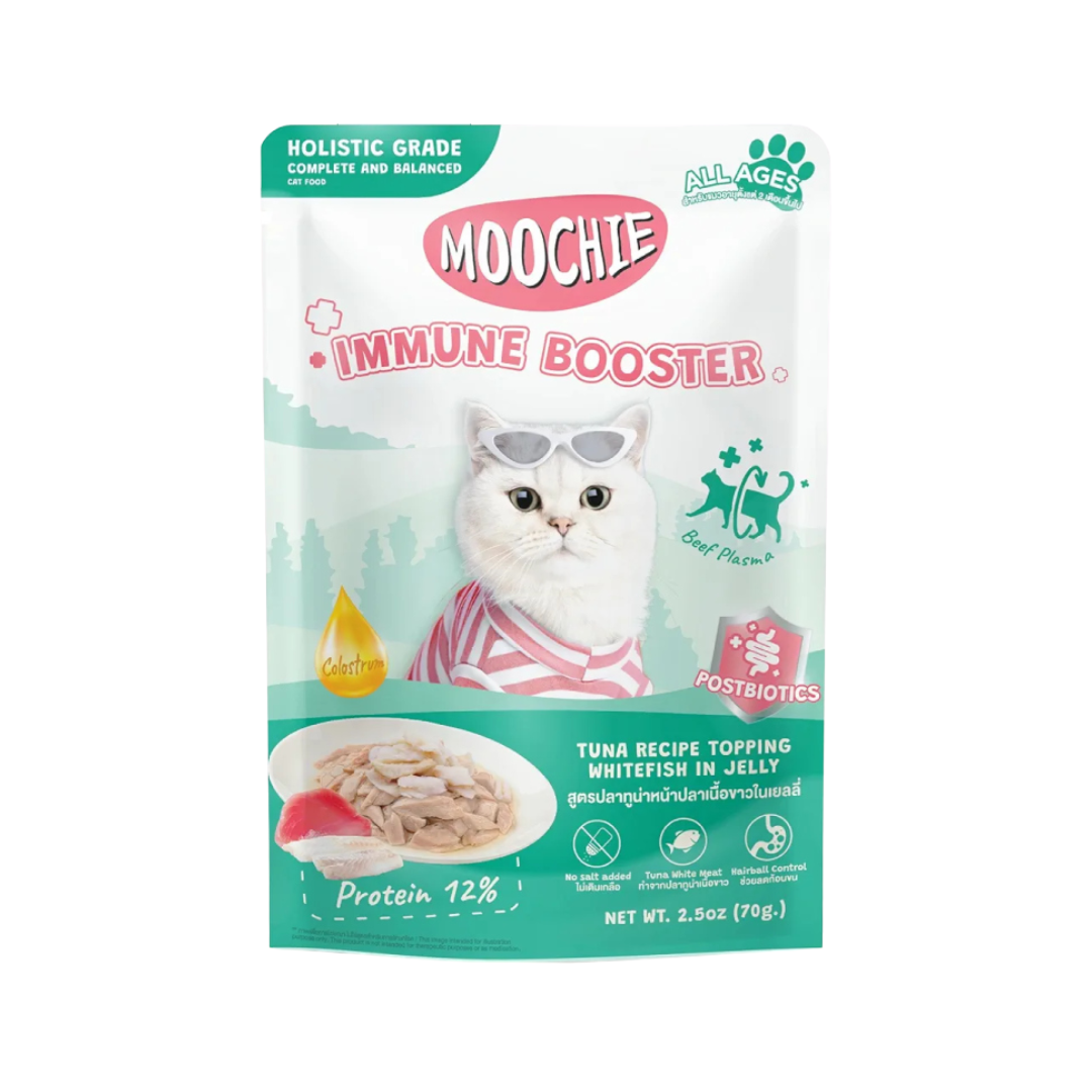 Moochie Immune Booster Tuna Recipe with Whitefish in Jelly – Wet Cat Food