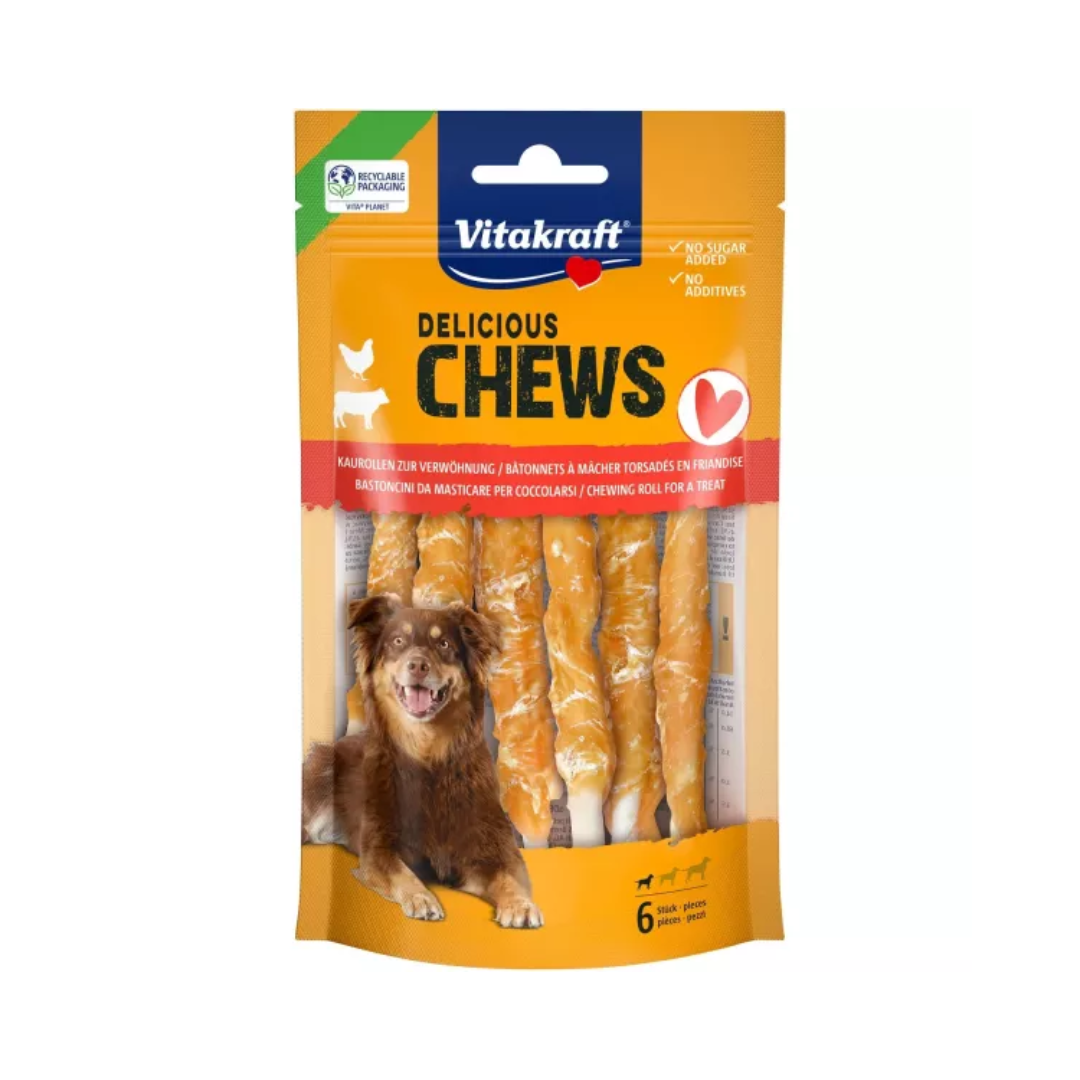 Vitakraft Delicious Chews Dog Treats – 6 Pieces