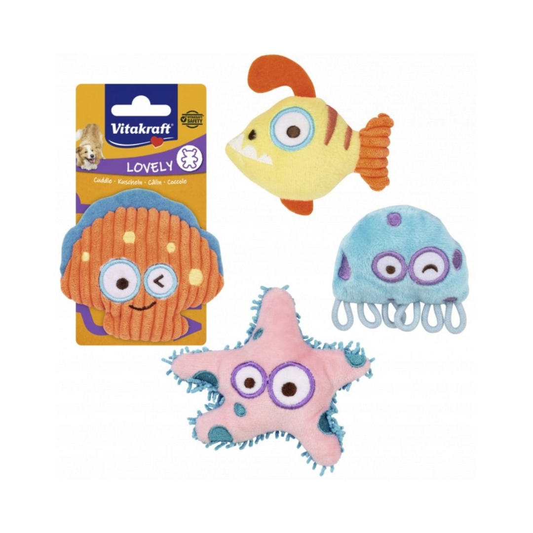 Vitakraft Lovely Plush Dog Toy – Assorted Shapes