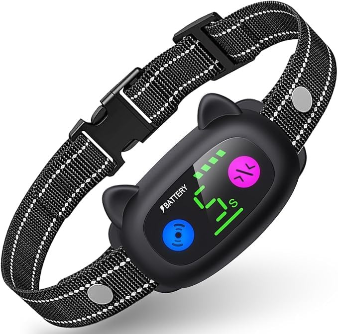 Smart Rechargeable Anti-Bark Collar for Dogs – No Shock, Adjustable Sensitivity & Vibration Modes