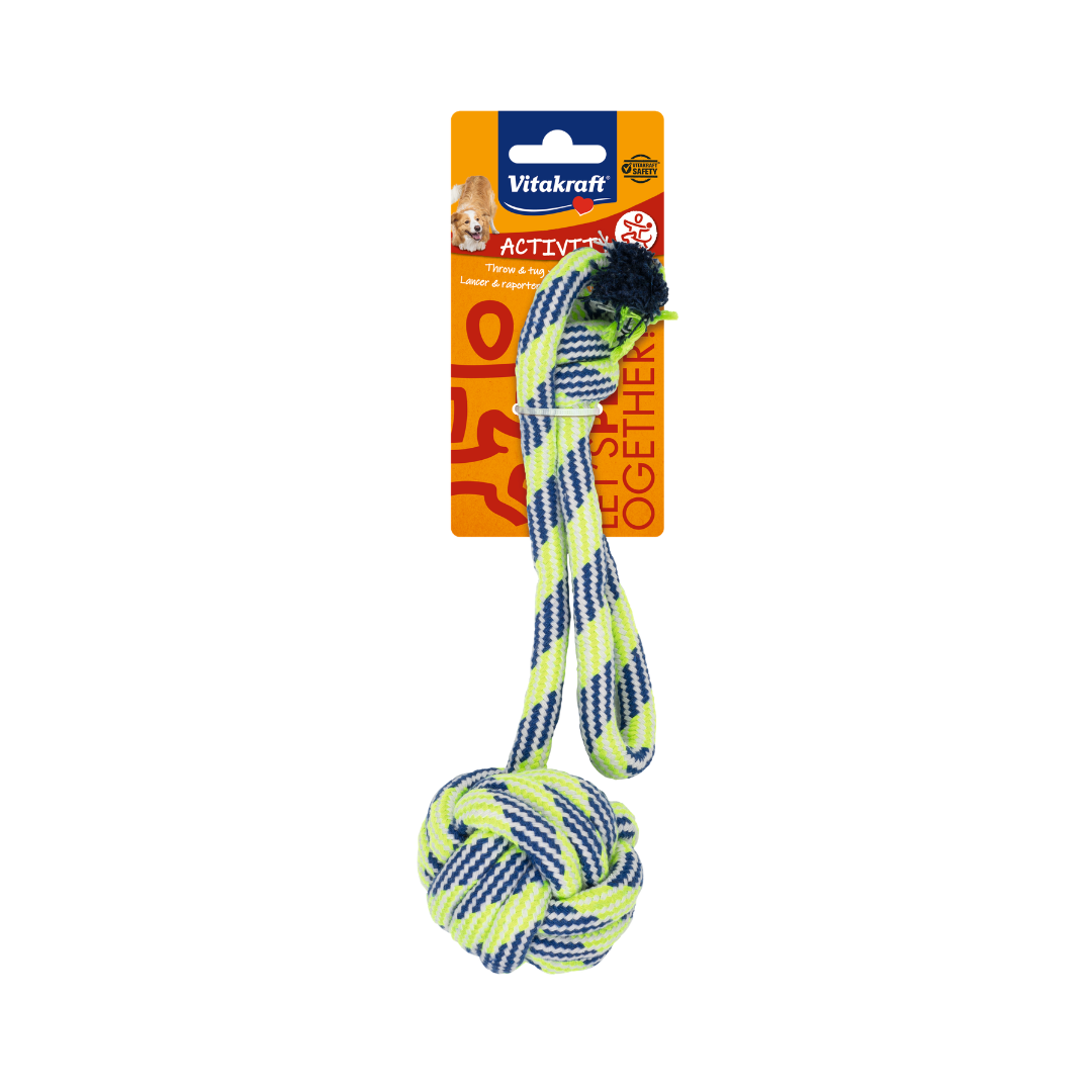 Vitakraft Activity Rope Ball Dog Toy