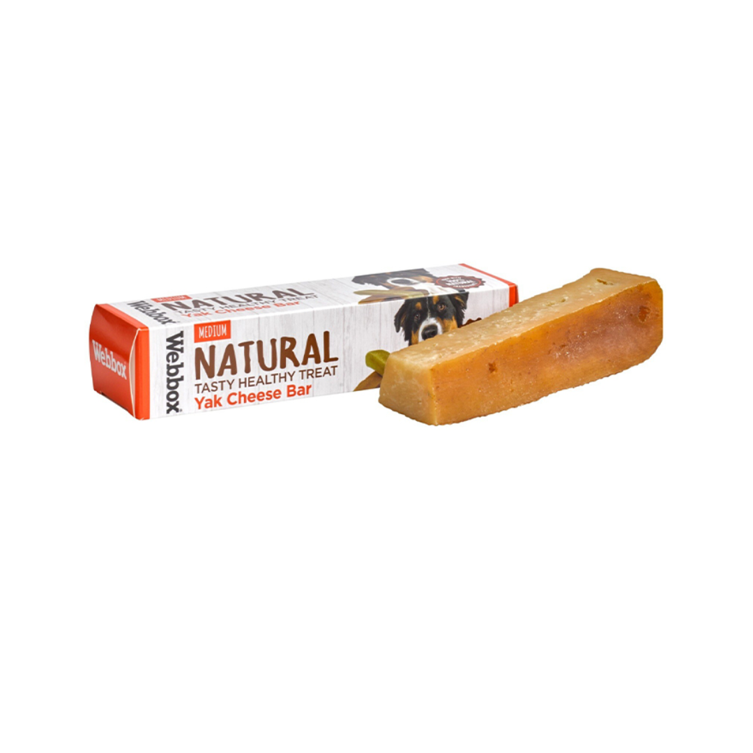 Webbox Natural Yak Cheese Bar Dog Chew – Medium (Long Lasting, High Protein, Natural Treat)