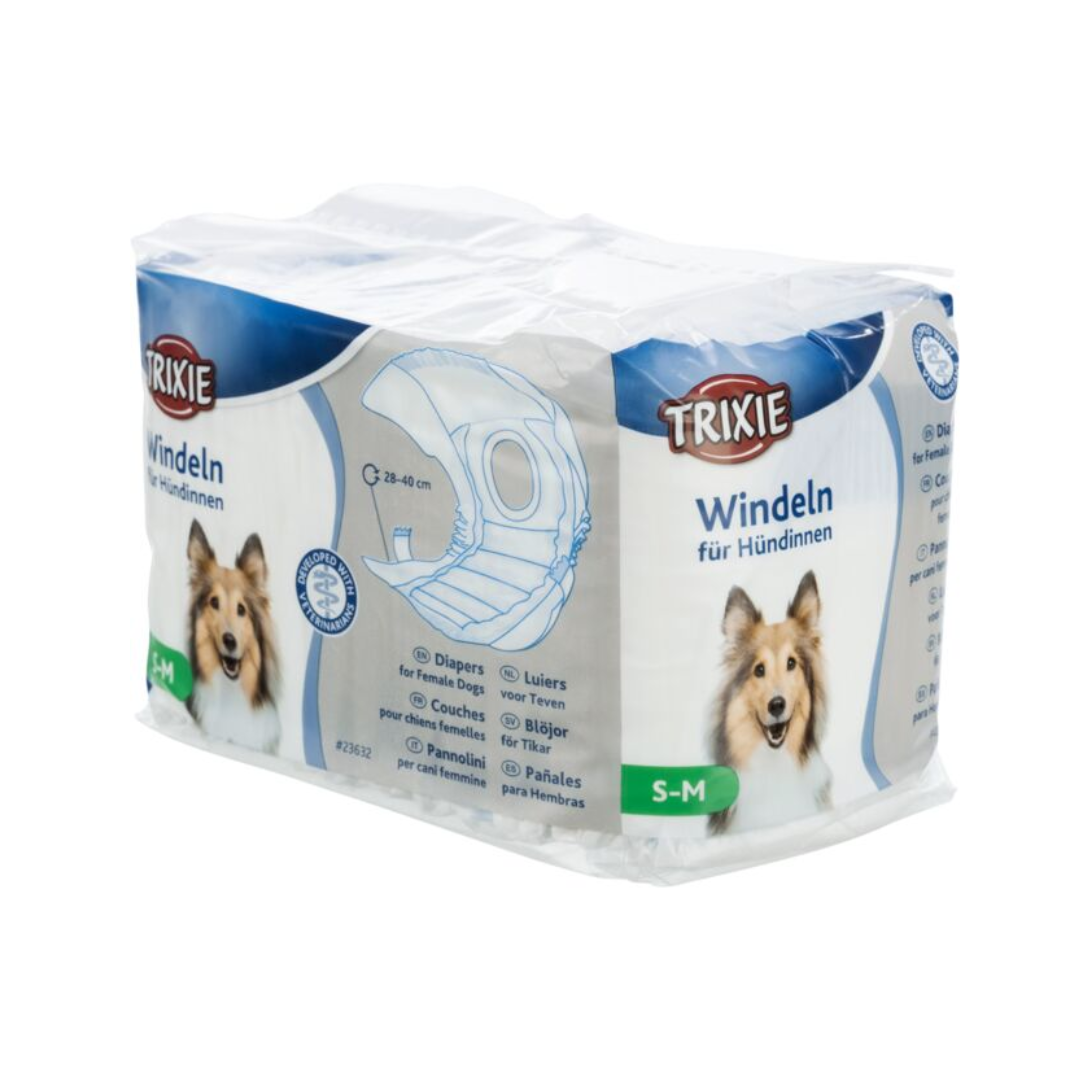 Trixie Diapers for Female Dogs – Size S–M (28–40 cm)