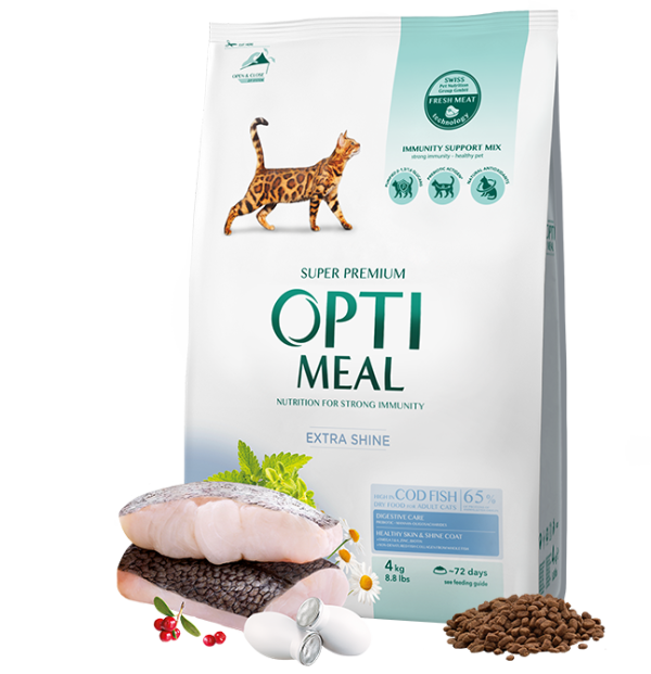 Optimeal Complete Dry Pet Food For Adult Cats High In Cod Fish