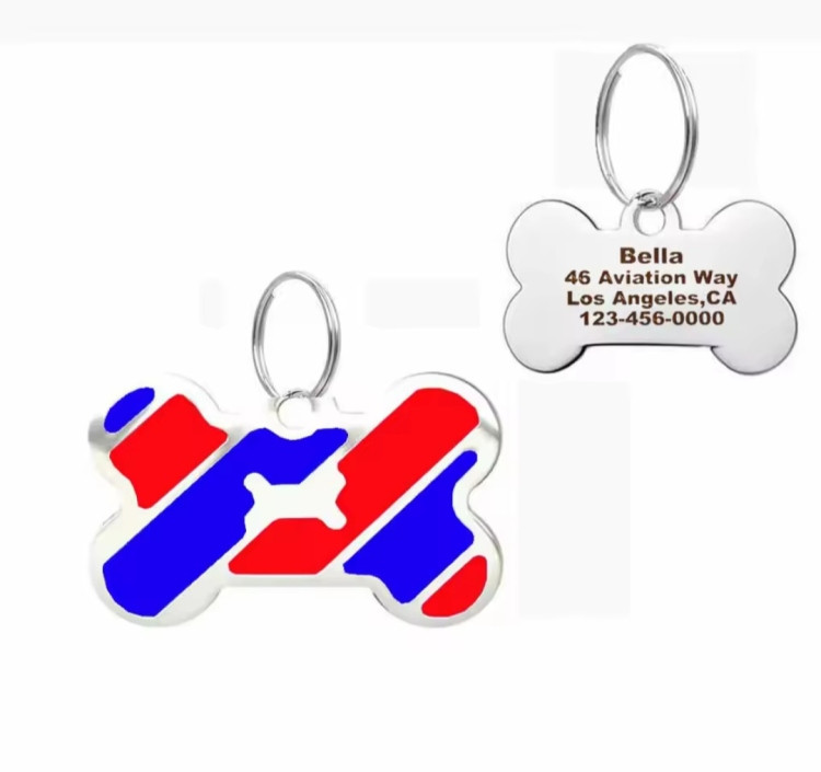 Pet ID Tag for Dogs and Cats – Bone Shape