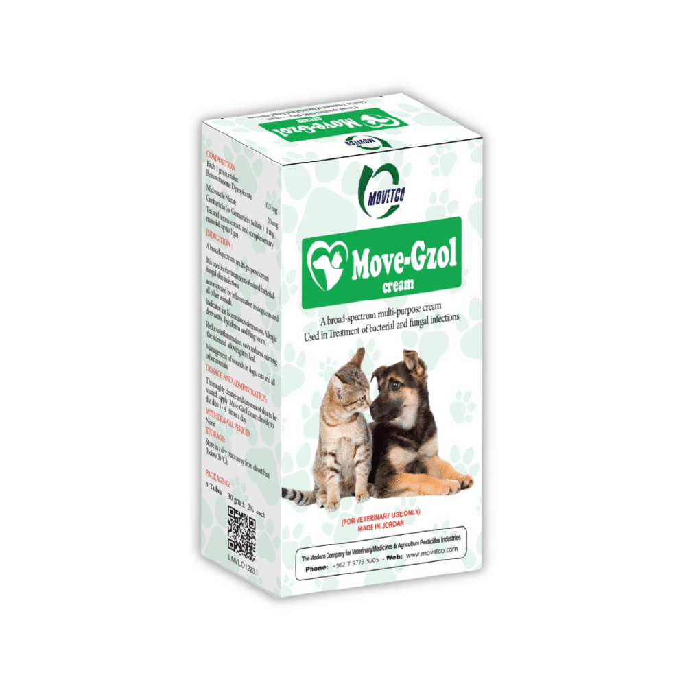 Move-Gzol Cream – Broad-Spectrum Multi-Purpose Veterinary Cream