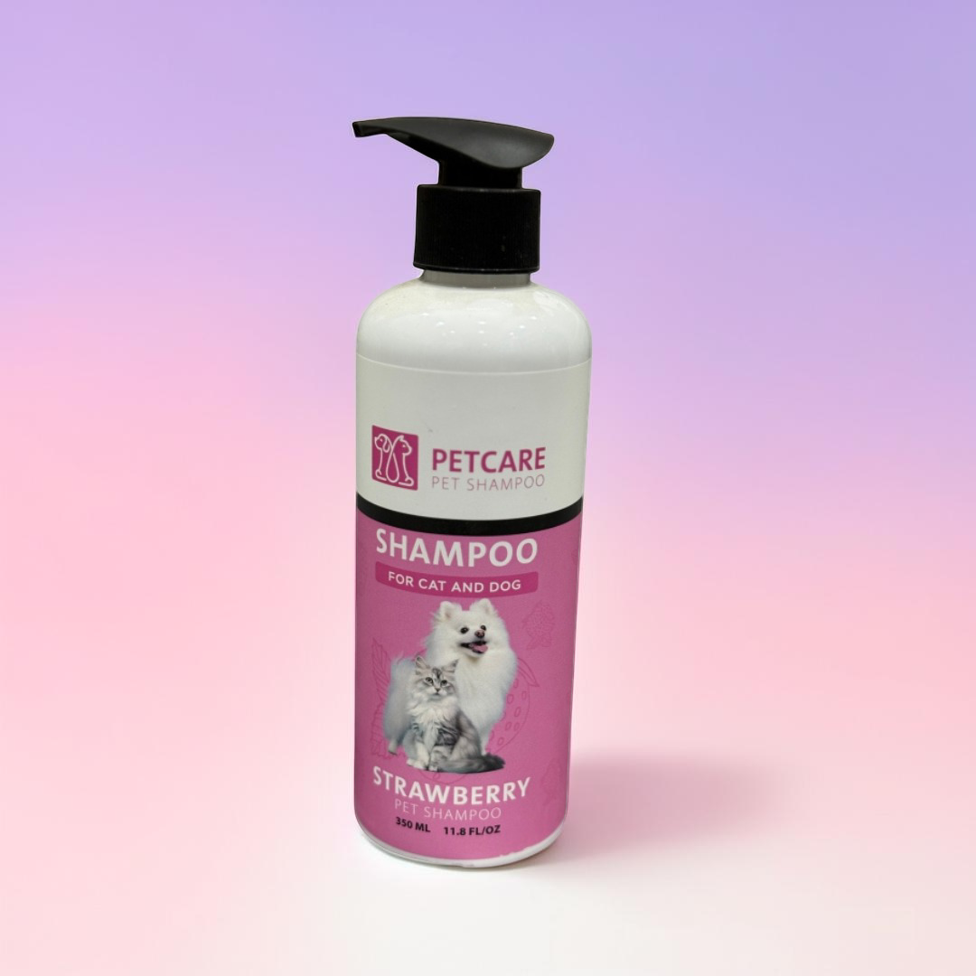 Petcare Pet Shampoo – Strawberry (For Cats & Dogs) – 350 ml