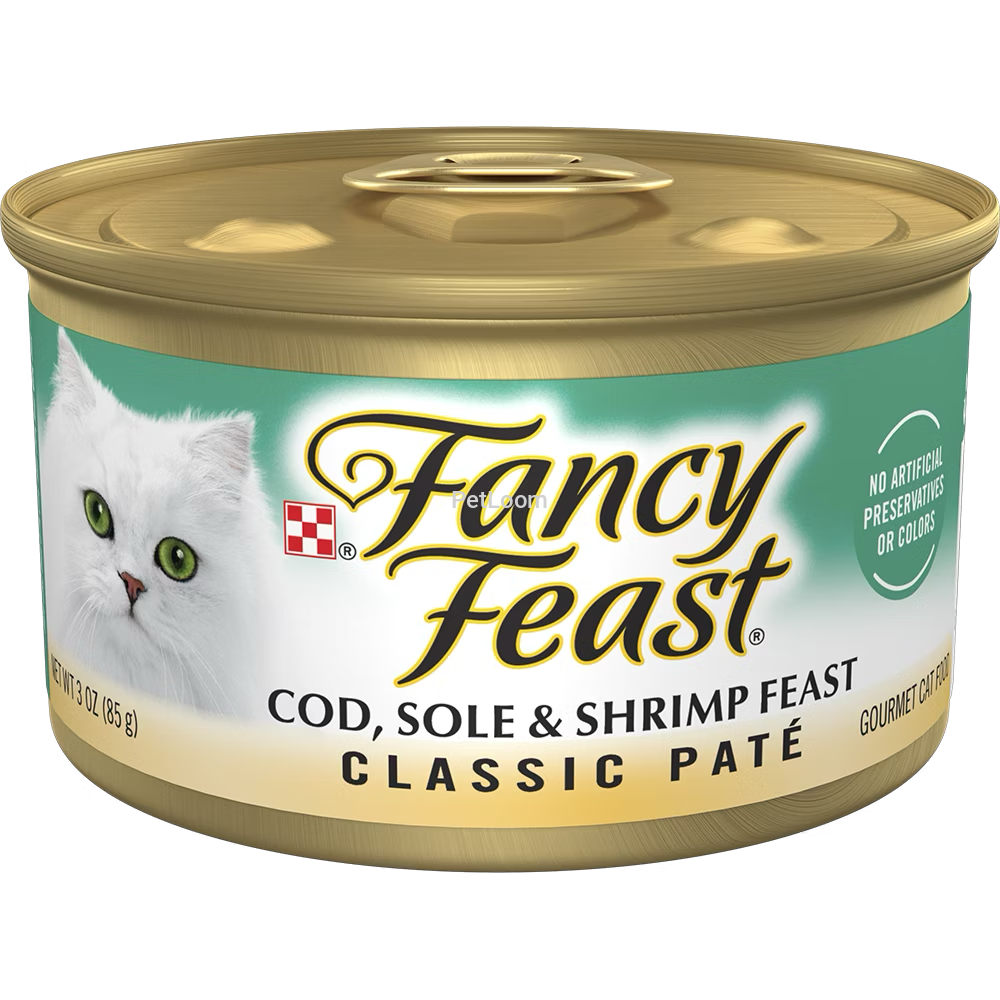 Fancy Feast Classic Paté Cod, Sole & Shrimp Gourmet Wet Cat Food