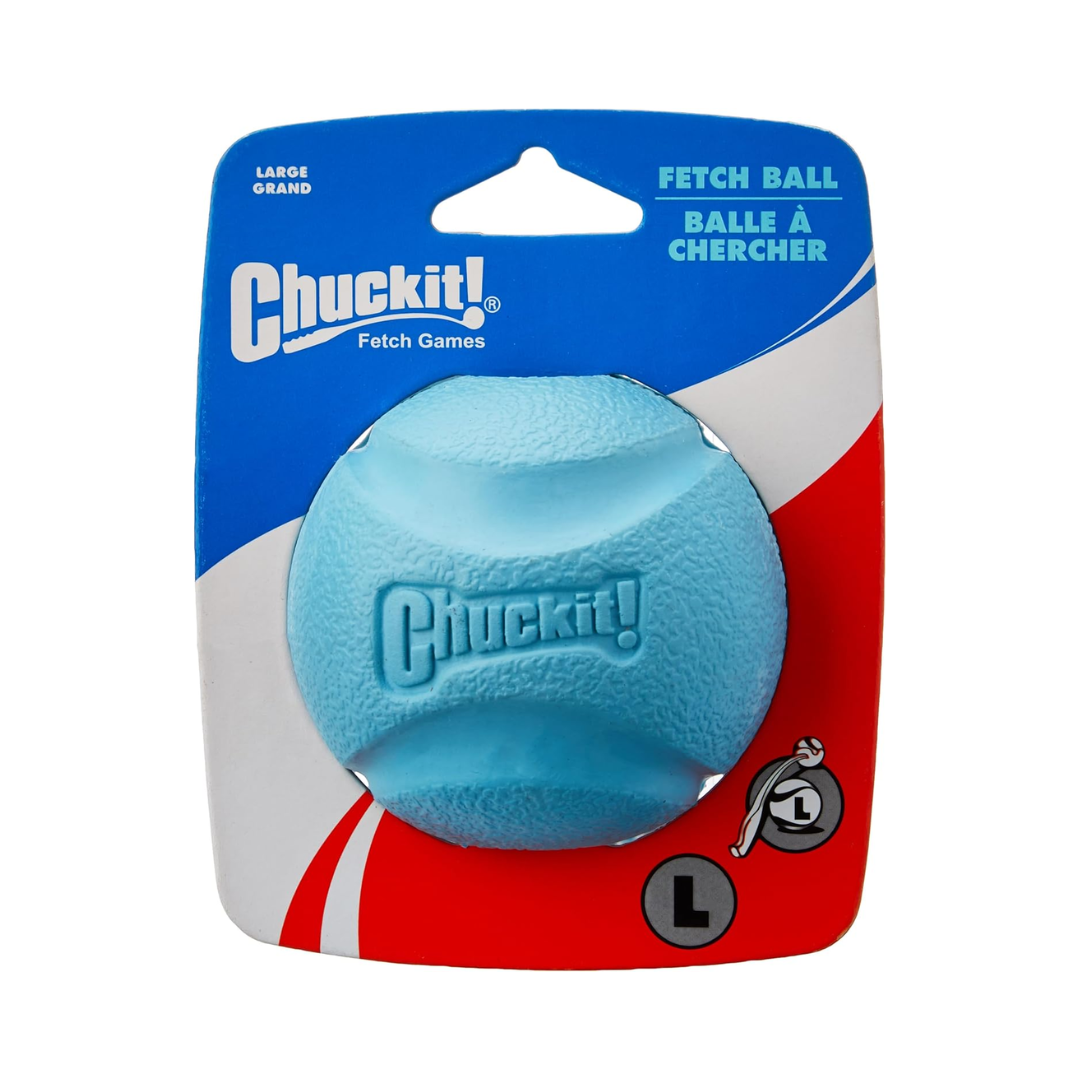 Chuckit! Fetch Ball – Large Durable Rubber Dog Ball (Assorted Colors)