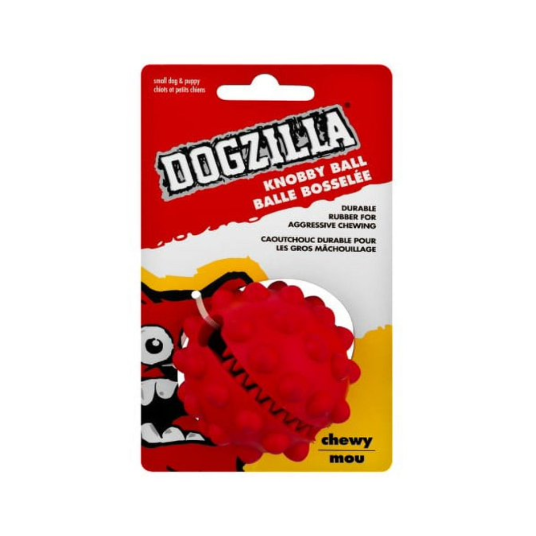 Dogzilla Knobby Ball Durable Chew Toy for Dogs