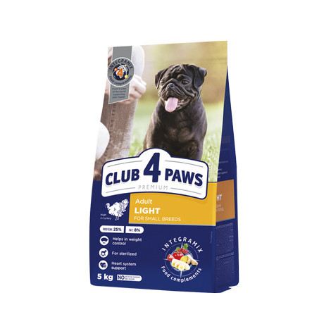 Club 4 Paws Premium Light Dry Food for Adult Dogs of Small Breeds