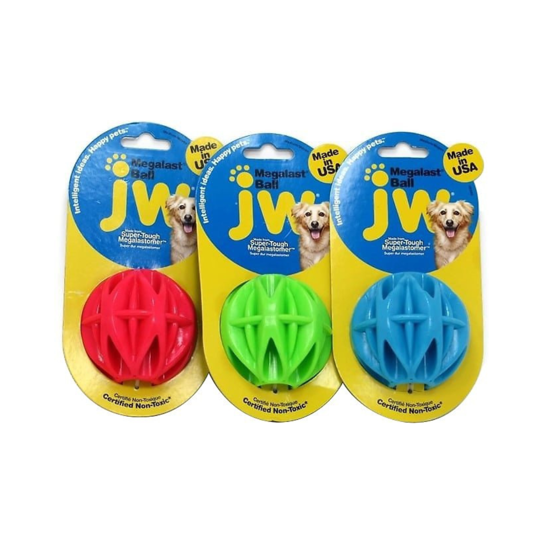 JW Megalast Ball Dog Toy – Large – Assorted Colors