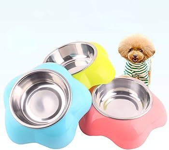 Pet Paw-Shaped Stainless Steel Bowl