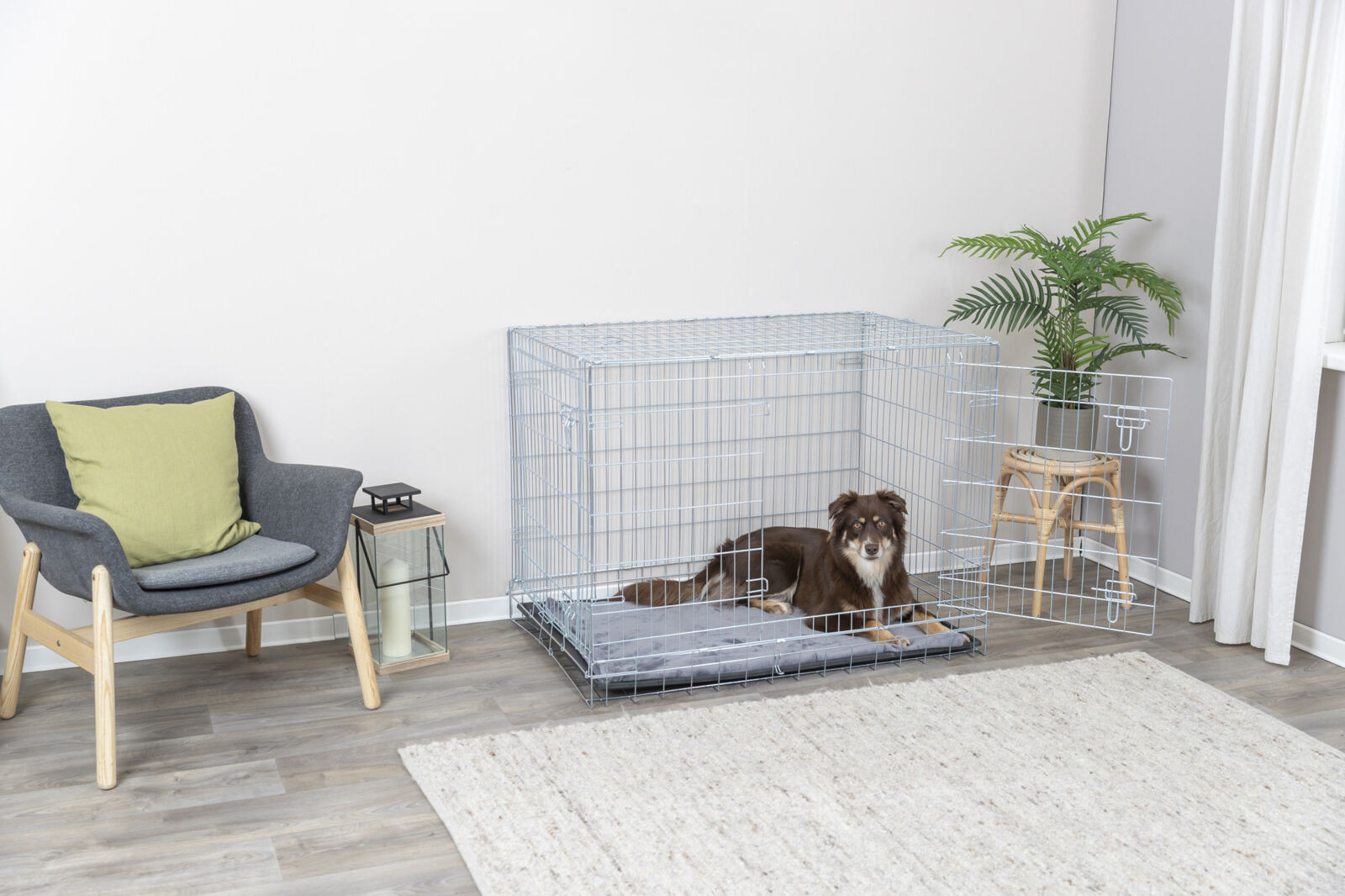 Trixie Dog Crate Home – Collapsible Metal Dog Crate (93 × 69 × 62 cm)