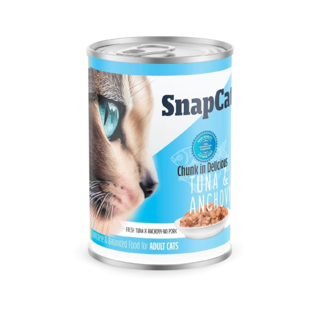 SnapCat Chunk in Delicious Tuna & Anchovy – Complete & Balanced Wet Food for Adult Cats