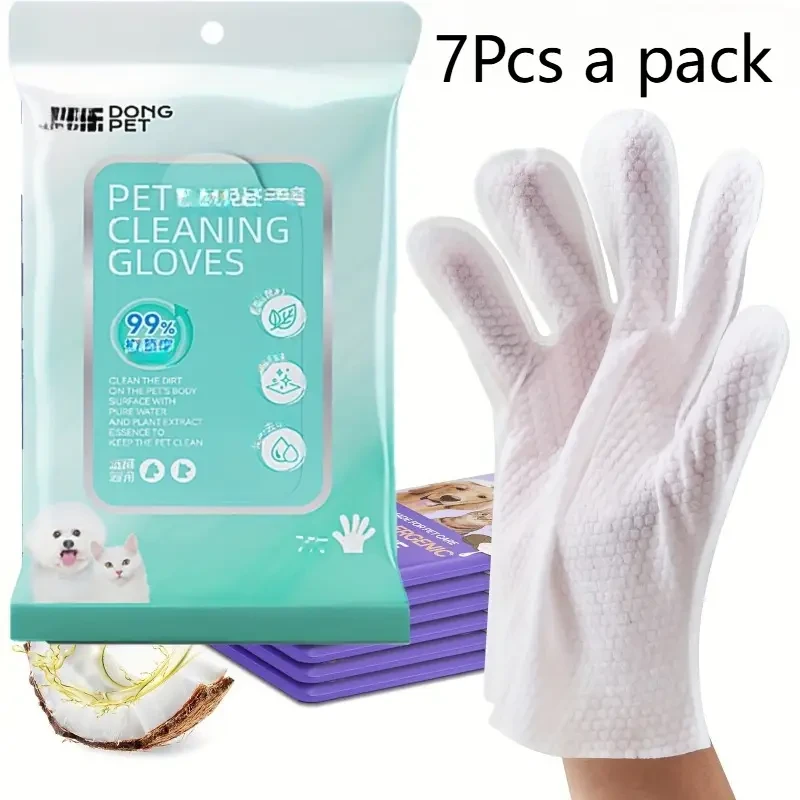 DongPet Cleaning Gloves – Vet-Formulated No-Rinse Pet Bath Gloves