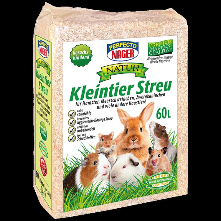 Perfecto Nager Natur Small Animal Bedding – 60L