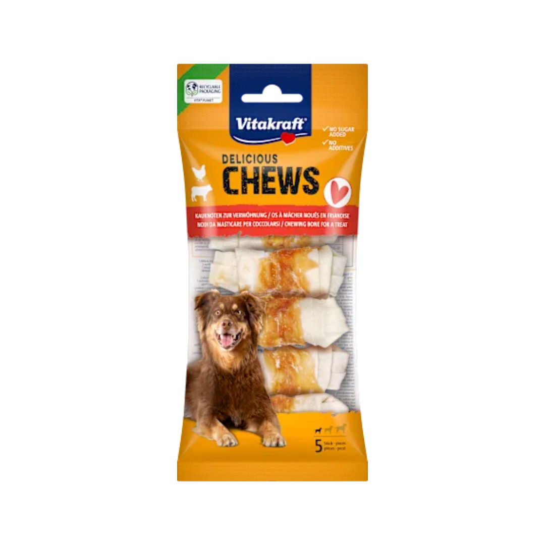 Vitakraft Delicious CHEWS Knots with Chicken – Small Size Dog Chews