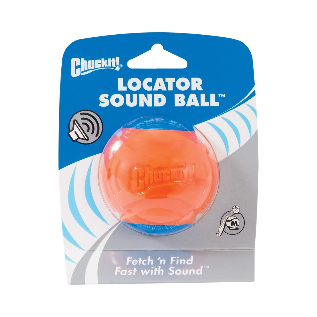 Chuckit! Locator Sound Ball – Medium Interactive Sound Fetch Ball for Dogs