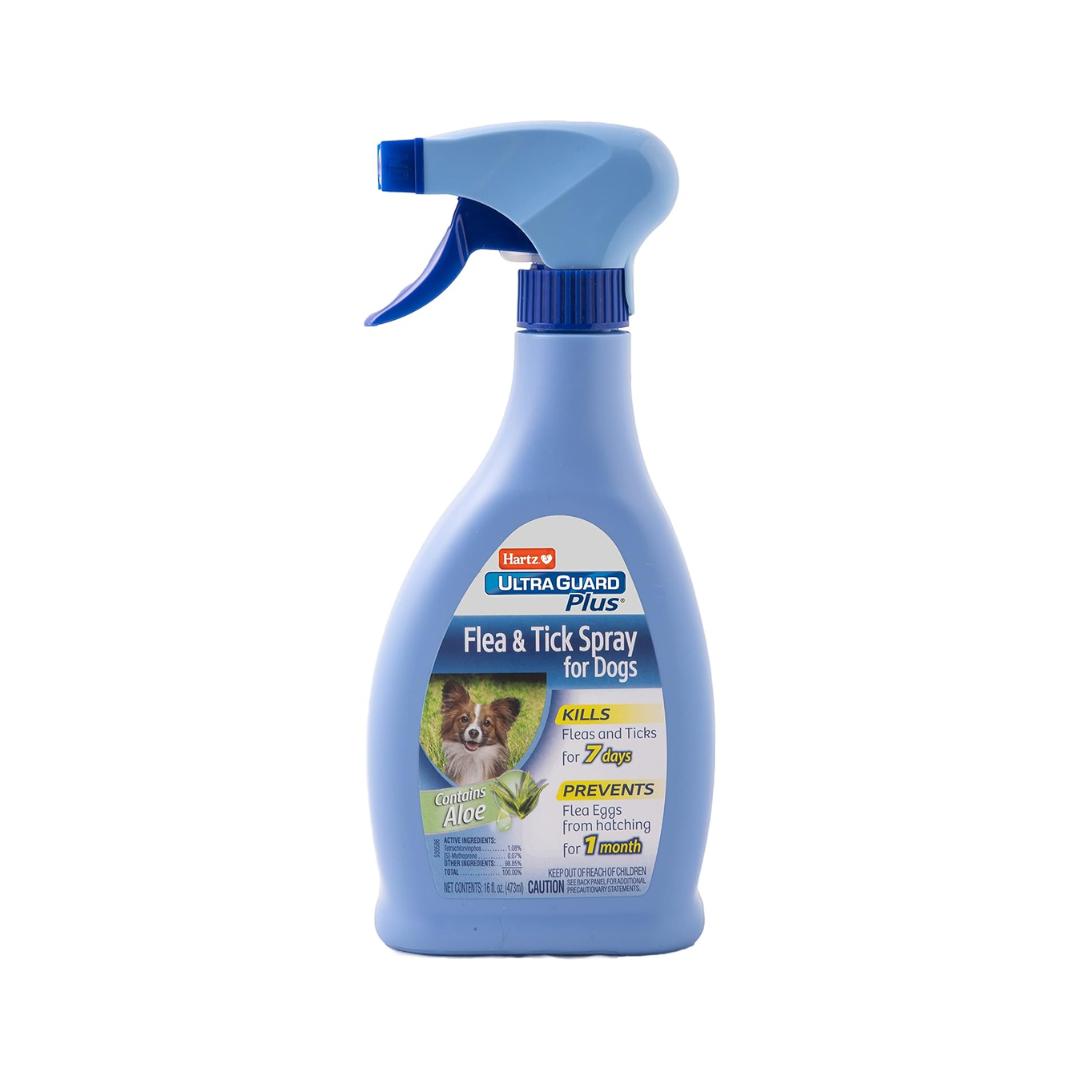 Hartz UltraGuard Plus Flea & Tick Spray for Dogs – 473 ml (With Aloe)