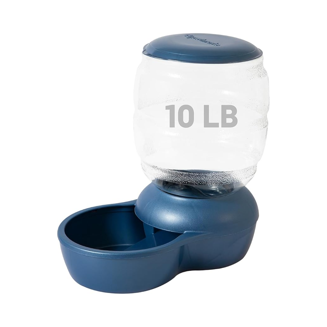 Petmate Replendish Gravity Feeder – 10 lb – Pearl Peacock Blue