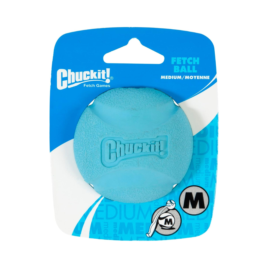 Chuckit! Fetch Ball – Medium Durable Rubber Dog Ball (Assorted Colors)