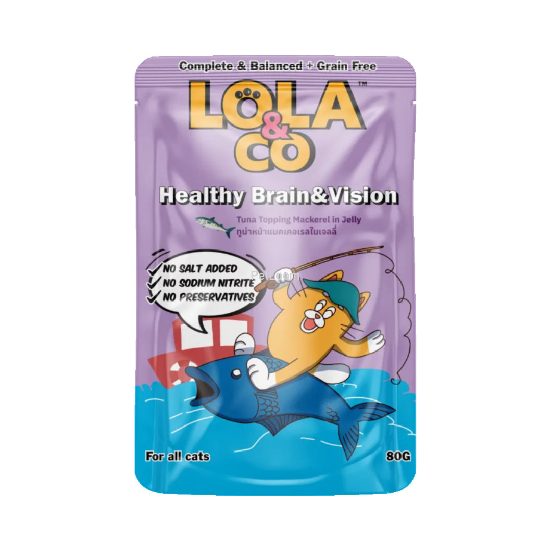 Lola & Co Healthy Brain & Vision Tuna Topping Mackerel in Jelly