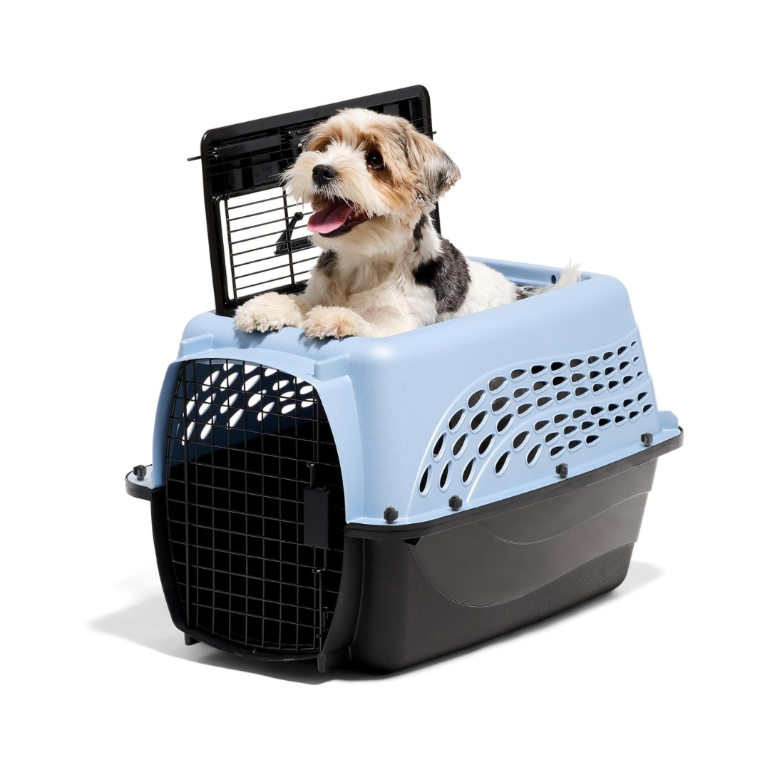 Petmate 2-Door Top Load Pet Kennel – Small Pets (Up to 15 lbs) (L 61 x W 42.7 x H 36.8 cm)