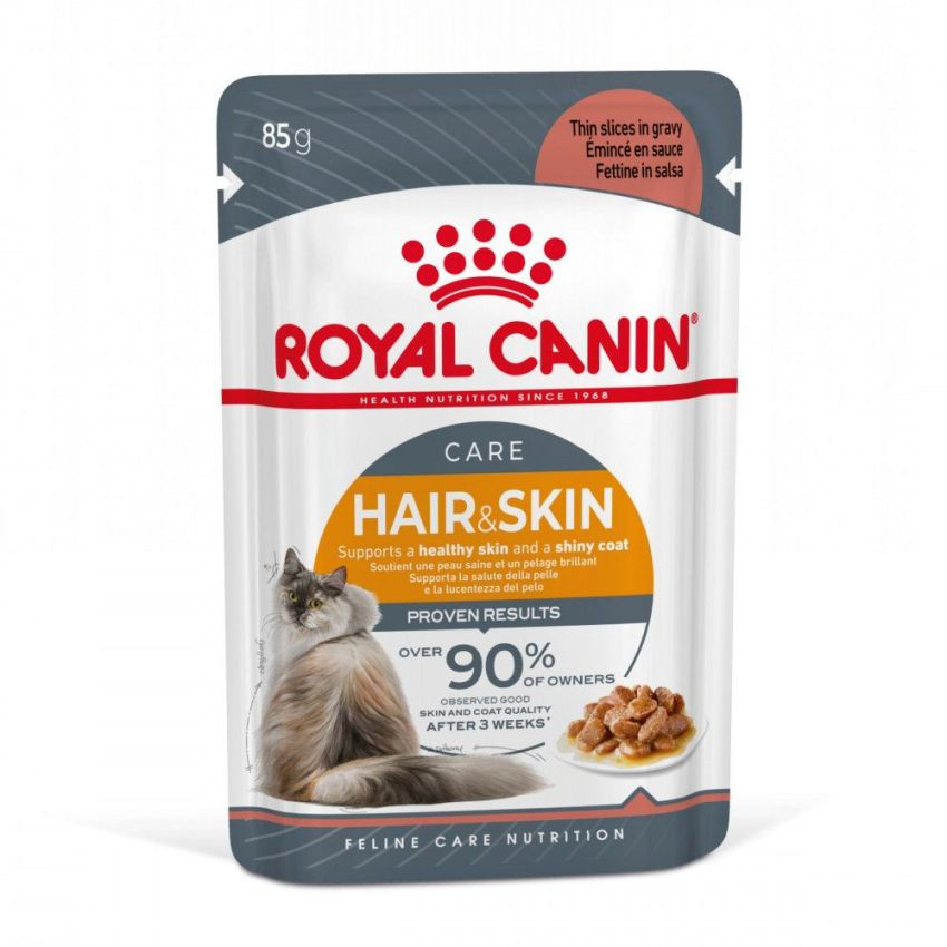 Royal Canin Hair & Skin Care Thin Slices in Gravy – Wet Cat Food