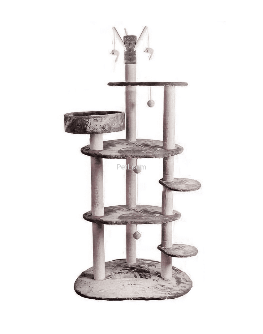 Multi-Level Cat Tree Tower with Climbing Steps, Toys & Scratching Posts – 164 cm