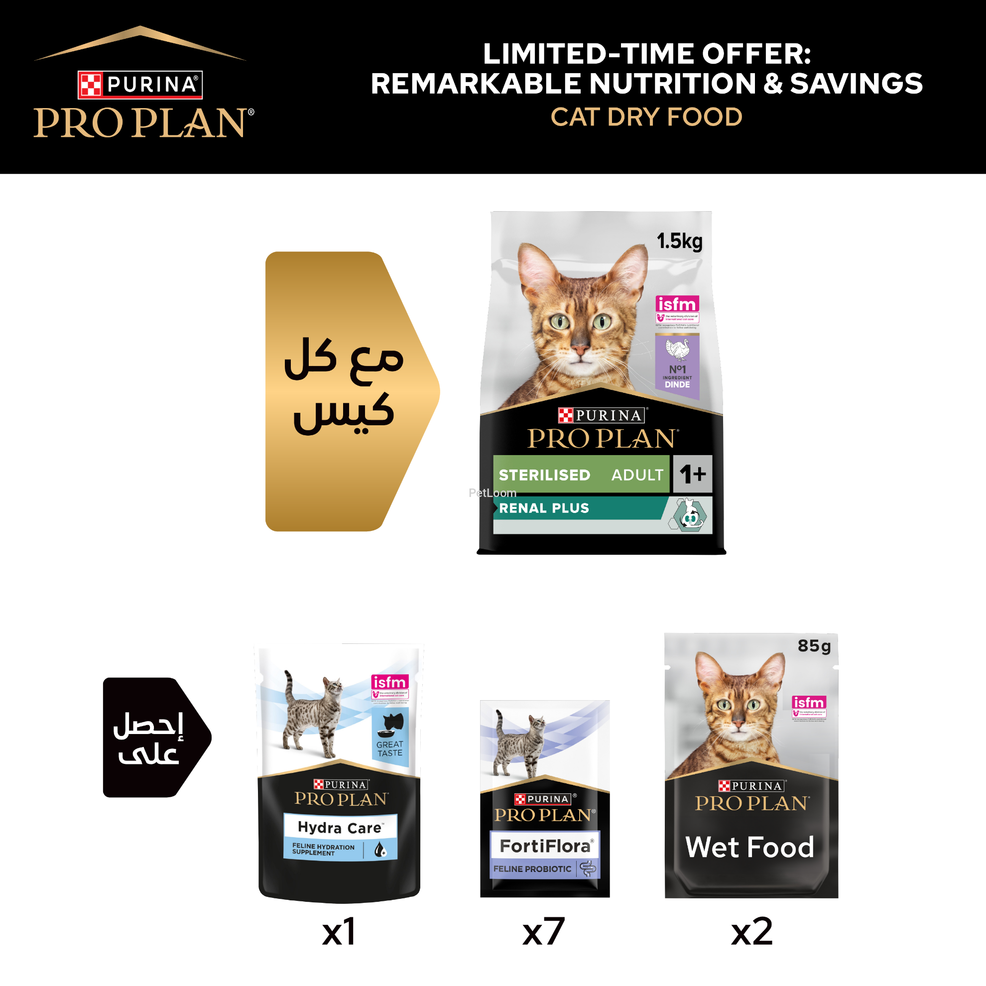Purina Pro Plan Sterilised Adult Renal Plus Dry Cat Food with Turkey – Limited-time Promotion