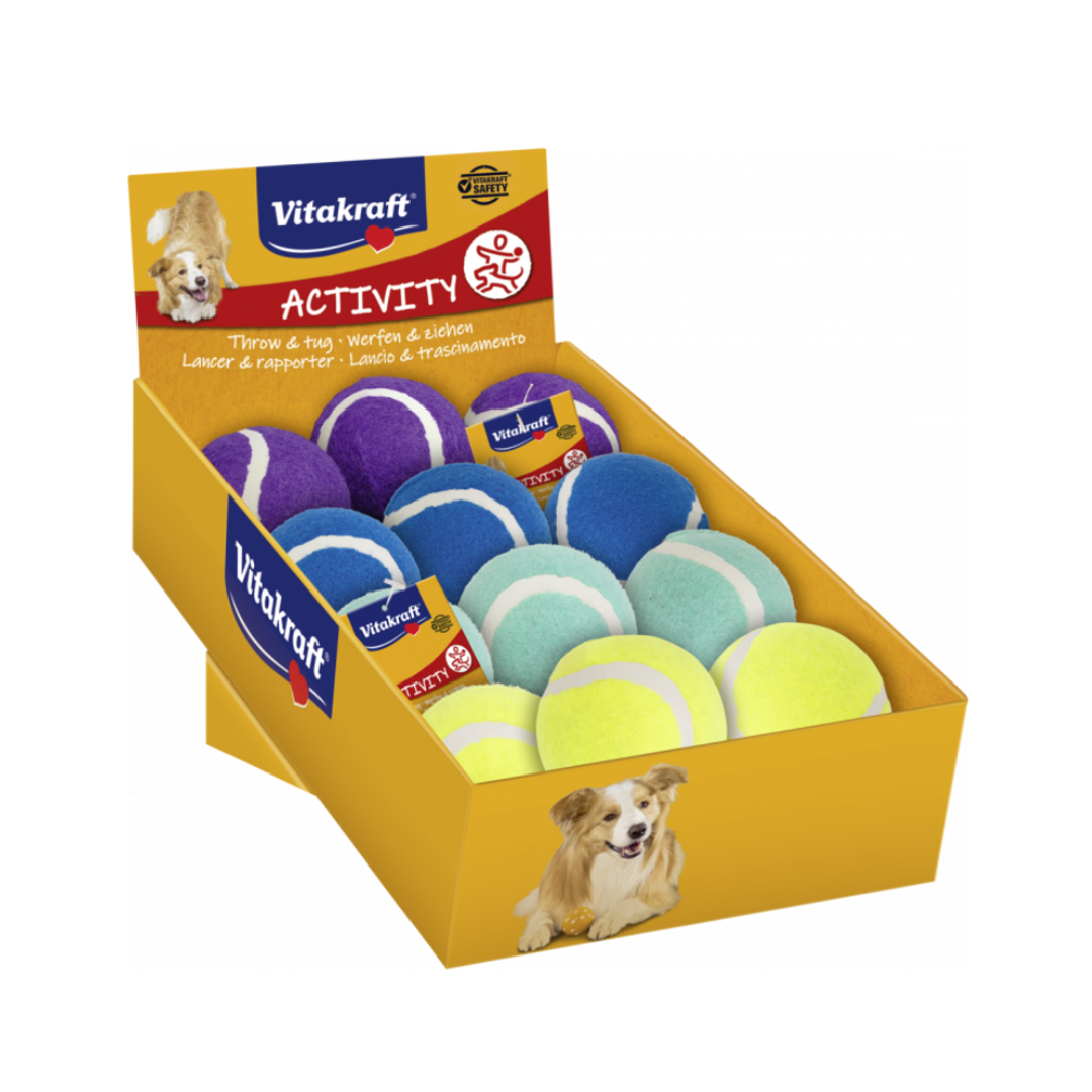 Vitakraft Activity Tennis Ball Dog Toy – Assorted Colors