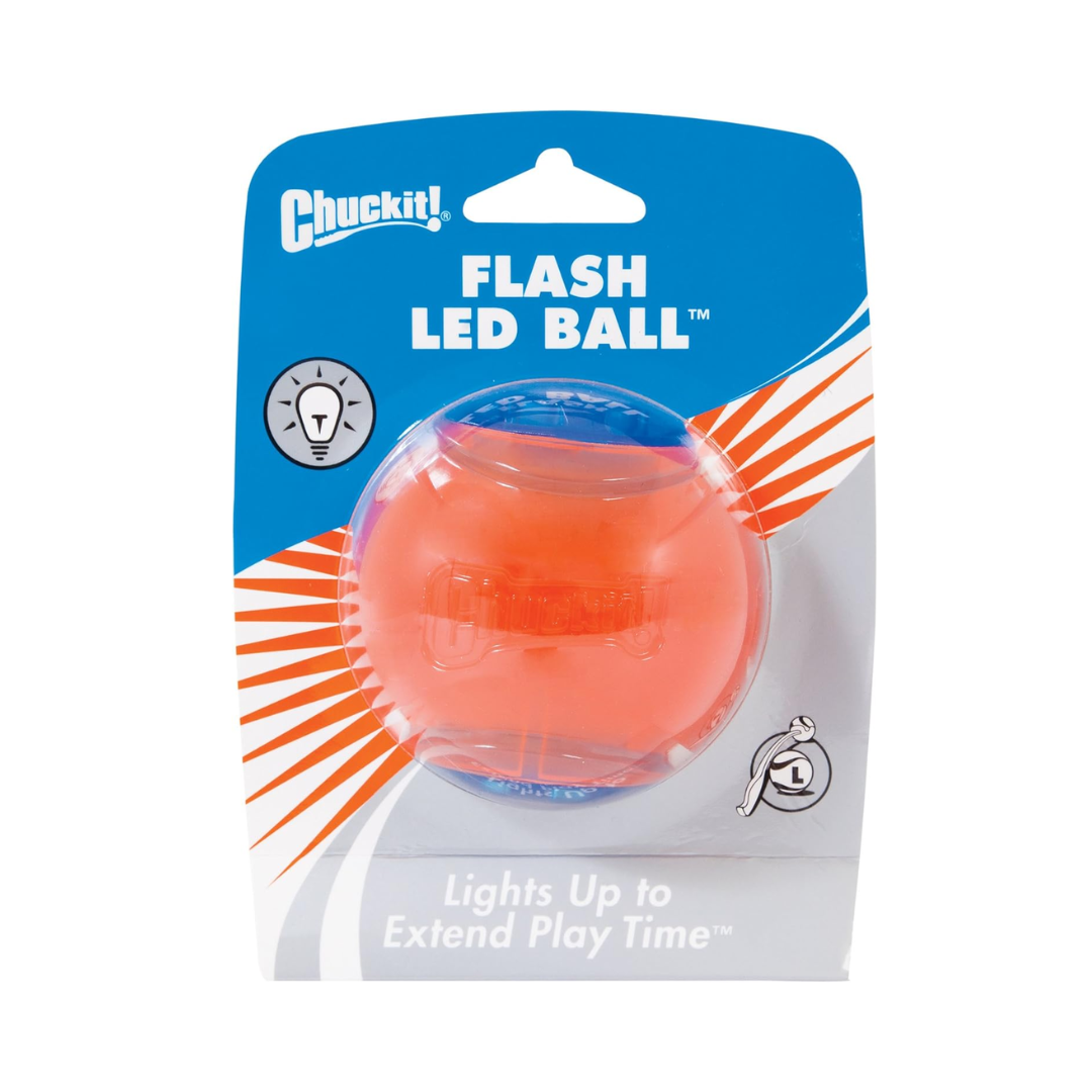 Chuckit! Flash LED Ball – Light-Up Fetch Toy for Dogs