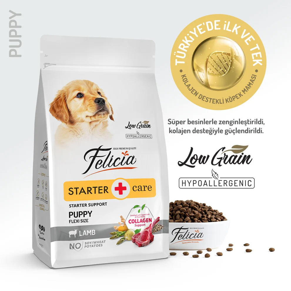 Felicia Starter Care Puppy Lamb Flexi Size – Collagen-Enhanced Hypoallergenic Puppy Food