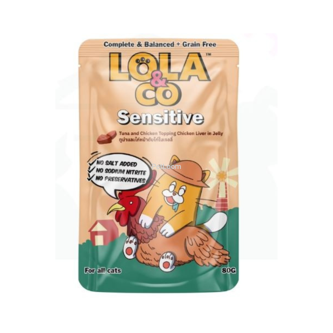 Lola & Co Sensitive Tuna and Chicken Topping Chicken Liver in Jelly