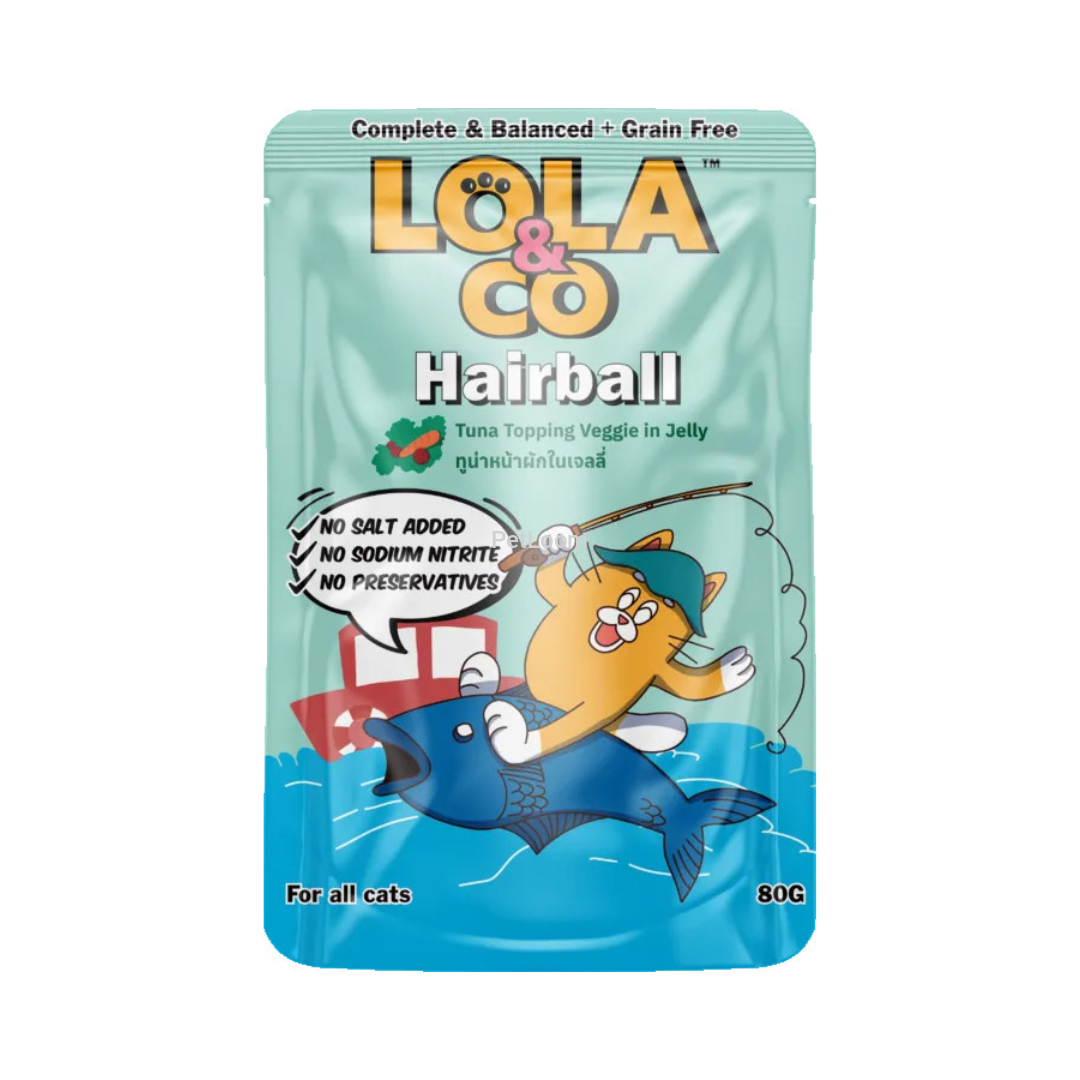 Lola & Co Hairball Tuna Topping Veggie in Jelly