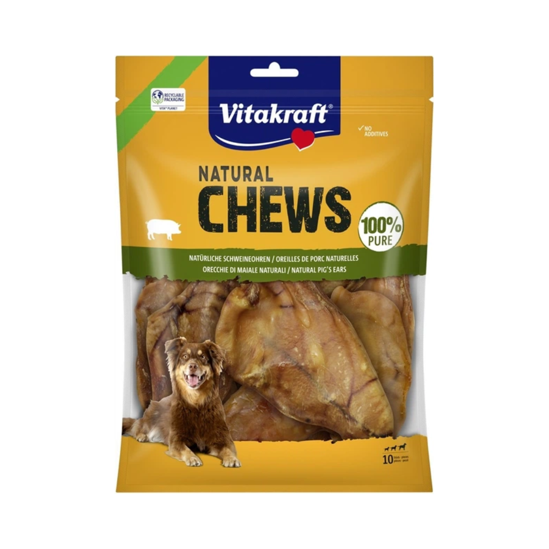 Vitakraft Natural Chews Pig Ears Dog Treats – 100% Pure