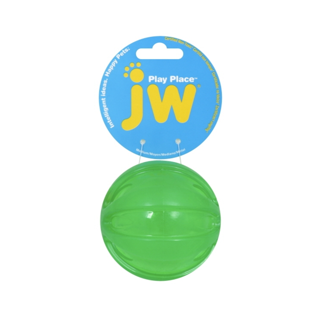 JW Play Place Squeaky Ball Dog Toy – Medium – Assorted Colors