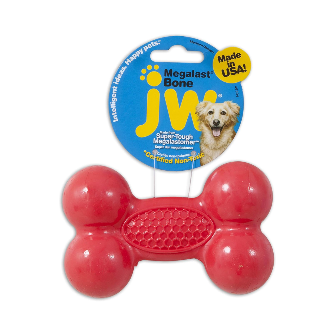 JW Megalast Bone Dog Toy – Medium – Assorted Colors