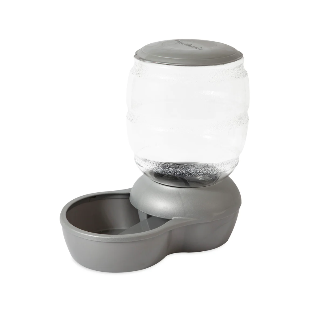 Petmate Replendish Gravity Feeder – 10 lb – Pearl Silver Gray