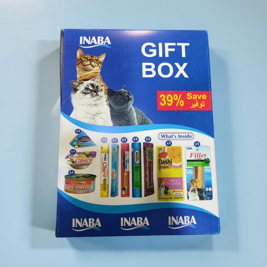 INABA Cat Gift Box – Premium Cat Treat & Meal Variety Pack (39% Savings)