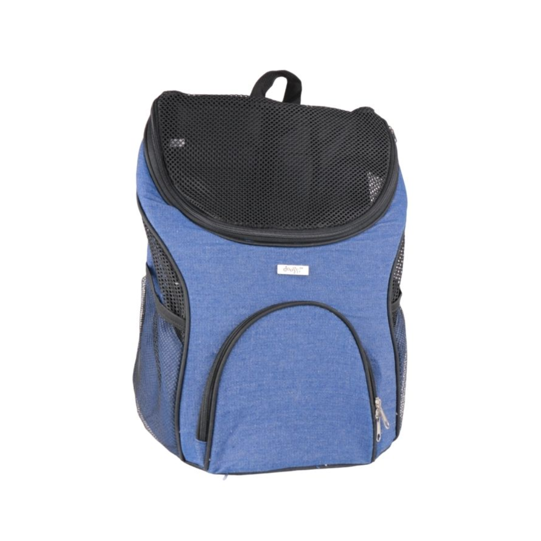 CHADOG Backpack City Traveler Jean 34 × 25 × 38 cm – Blue Pet Carrier Backpack
