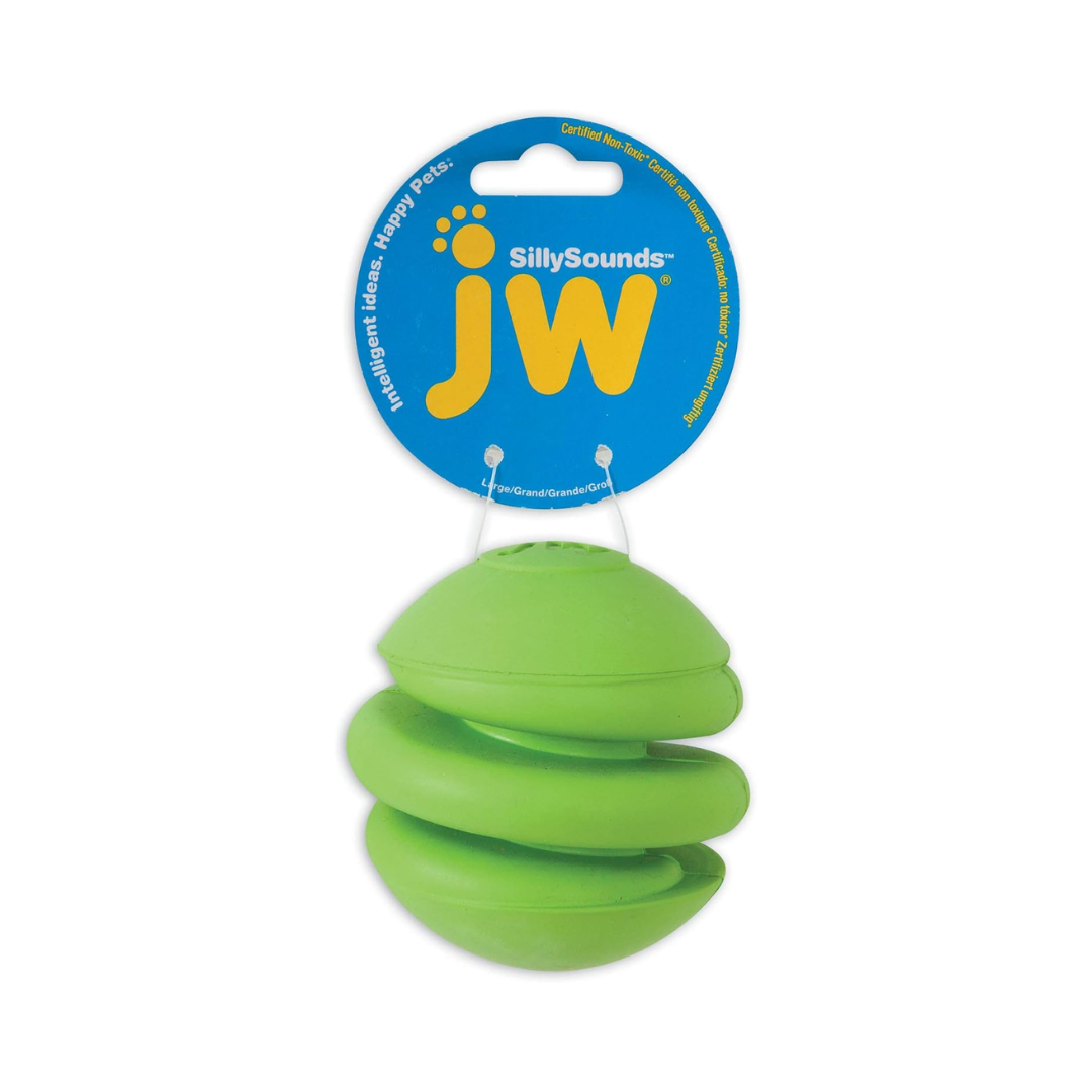 JW SillySounds Spiral Treat Dog Toy – Large – Assorted Colors