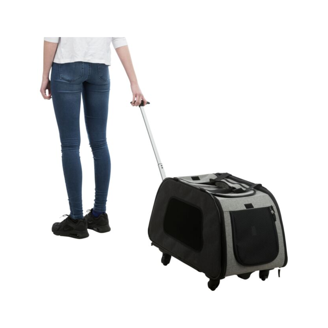 Trixie Trolley Pet Carrier – Soft Travel Trolley Bag (34 × 43 × 67 cm)