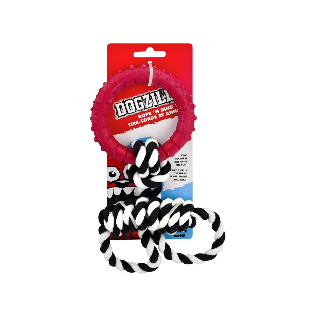 Dogzilla Rope ’N Ring Dog Toy