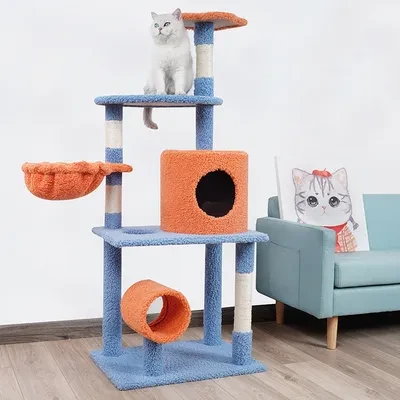 Multi-Level Cat Tree Tower with Hammock – 40×60×143 cm