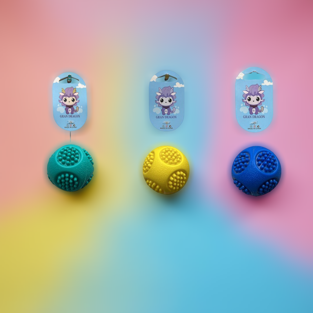 Spiky Rubber Ball Toy – Chew & Fetch Dental Care Toy for Dogs